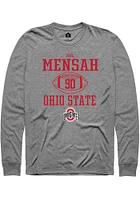 Eric Mensah  Ohio State Buckeyes Graphite Rally NIL Sport Icon Long Sleeve T Shirt