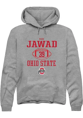 Hadi Jawad  Rally Ohio State Buckeyes Mens Graphite NIL Sport Icon Long Sleeve Hoodie