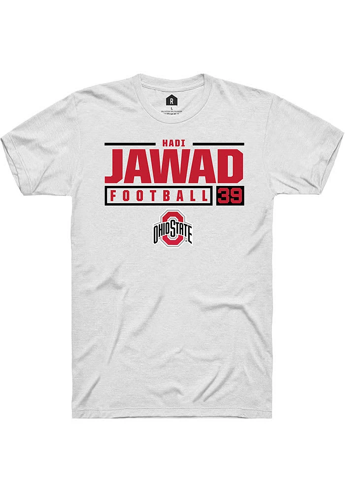 Hadi Jawad Ohio State Buckeyes Rally NIL Stacked Box Short Sleeve T Shirt