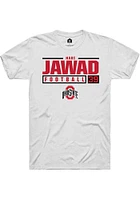 Hadi Jawad Ohio State Buckeyes Rally NIL Stacked Box Short Sleeve T Shirt