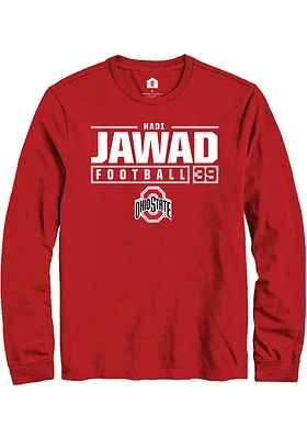 Hadi Jawad Ohio State Buckeyes Rally NIL Stacked Box Long Sleeve T Shirt