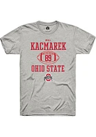 Will Kacmarek  Ohio State Buckeyes Ash Rally NIL Sport Icon Short Sleeve T Shirt