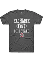 Will Kacmarek  Ohio State Buckeyes Dark Grey Rally NIL Sport Icon Short Sleeve T Shirt