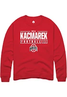 Will Kacmarek Rally Ohio State Buckeyes Mens NIL Stacked Box Long Sleeve Crew Sweatshirt