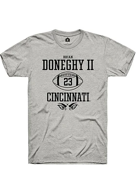 Brian Doneghy II  Cincinnati Bearcats Ash Rally NIL Sport Icon Short Sleeve T Shirt