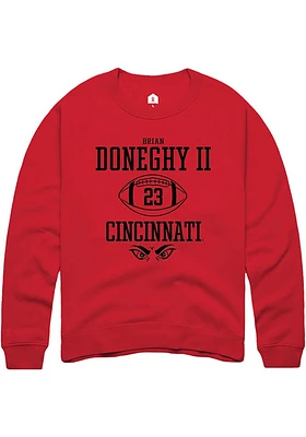 Brian Doneghy II  Rally Cincinnati Bearcats Mens Red NIL Sport Icon Long Sleeve Crew Sweatshirt