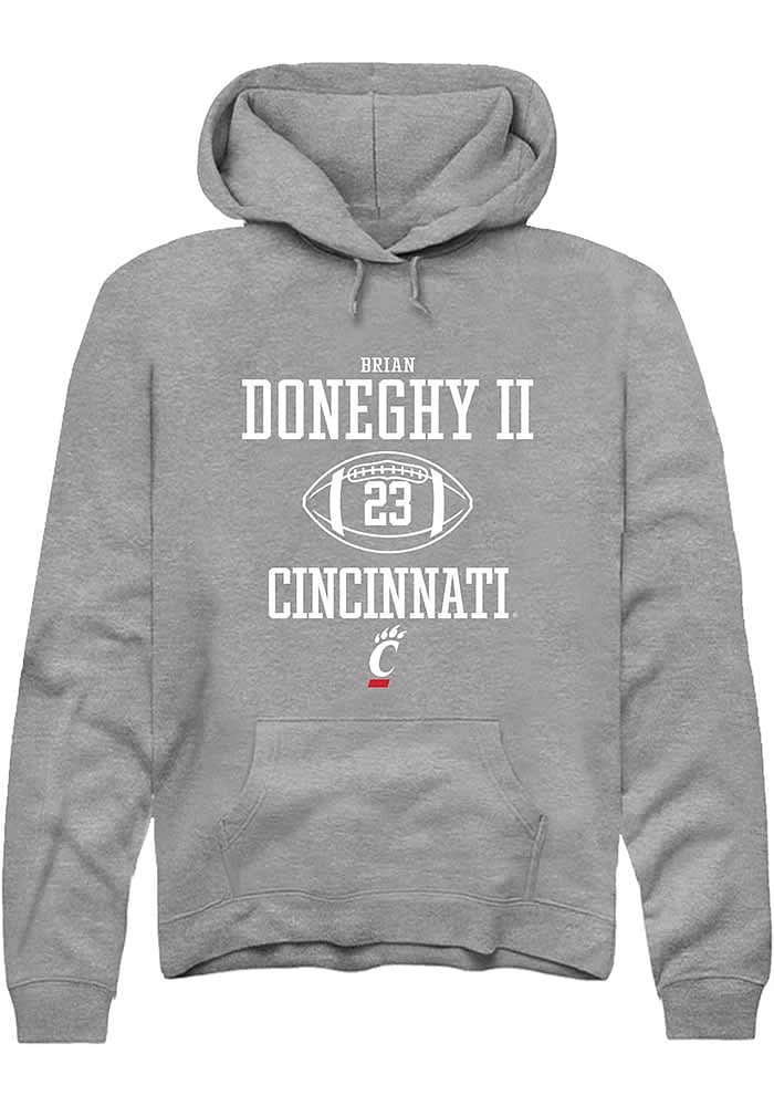 Brian Doneghy II  Rally Cincinnati Bearcats Mens Graphite NIL Sport Icon Long Sleeve Hoodie