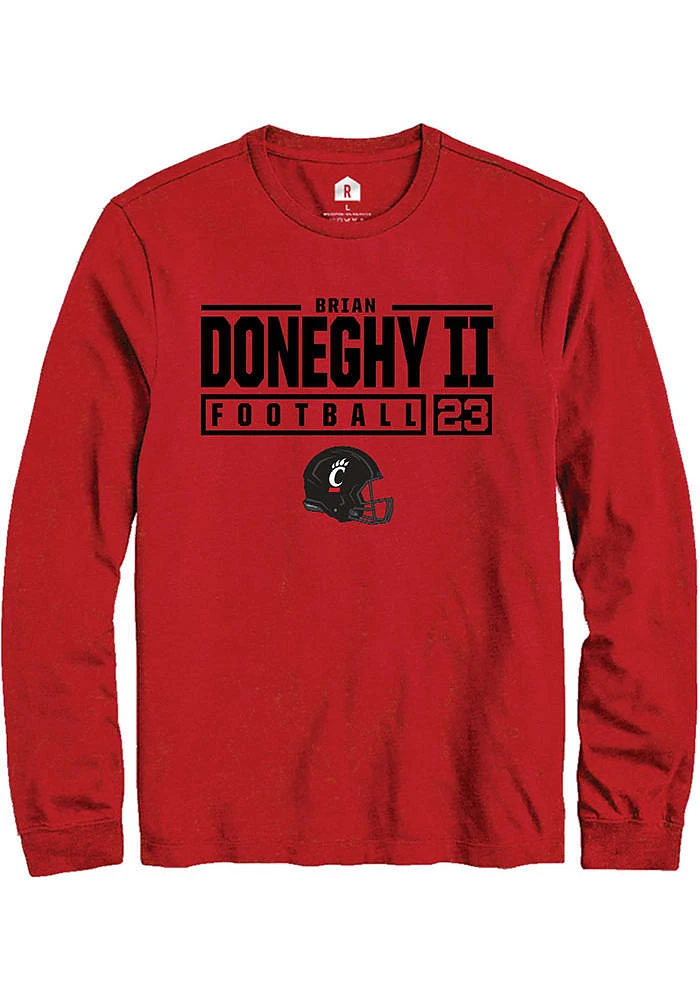 Brian Doneghy II Cincinnati Bearcats Rally NIL Stacked Box Long Sleeve T Shirt