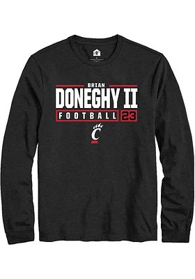 Brian Doneghy II Cincinnati Bearcats Rally NIL Stacked Box Long Sleeve T Shirt