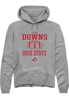 Caleb Downs  Rally Ohio State Buckeyes Mens Graphite NIL Sport Icon Long Sleeve Hoodie