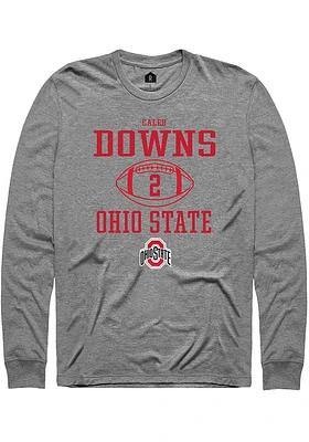 Caleb Downs  Ohio State Buckeyes Graphite Rally NIL Sport Icon Long Sleeve T Shirt