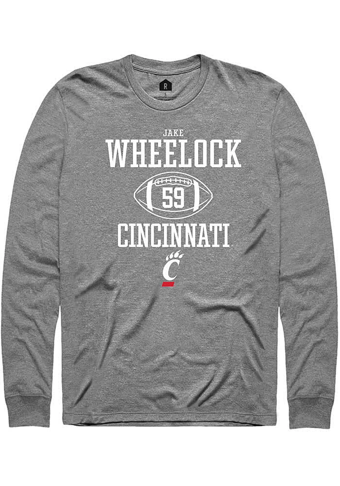 Jake Wheelock  Cincinnati Bearcats Graphite Rally NIL Sport Icon Long Sleeve T Shirt