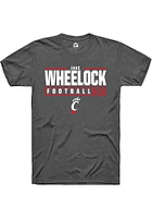 Jake Wheelock  Cincinnati Bearcats Dark Grey Rally NIL Stacked Box Short Sleeve T Shirt