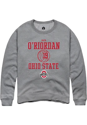 Jack O’Riordan  Rally Ohio State Buckeyes Mens Graphite NIL Sport Icon Long Sleeve Crew Sweatshi..