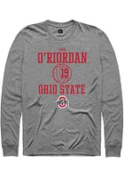 Jack O’Riordan  Ohio State Buckeyes Graphite Rally NIL Sport Icon Long Sleeve T Shirt