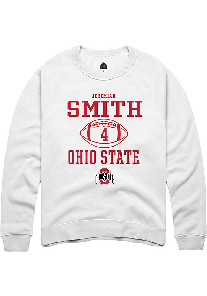 Jeremiah Smith Rally Ohio State Buckeyes Mens NIL Sport Icon Long Sleeve Crew Sweatshirt