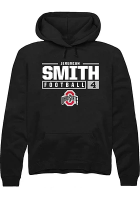 Jeremiah Smith Rally Ohio State Buckeyes Mens NIL Stacked Box Long Sleeve Hoodie