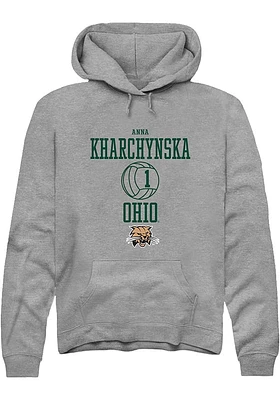 Anna Kharchynska  Rally Ohio Bobcats Mens Graphite NIL Sport Icon Long Sleeve Hoodie