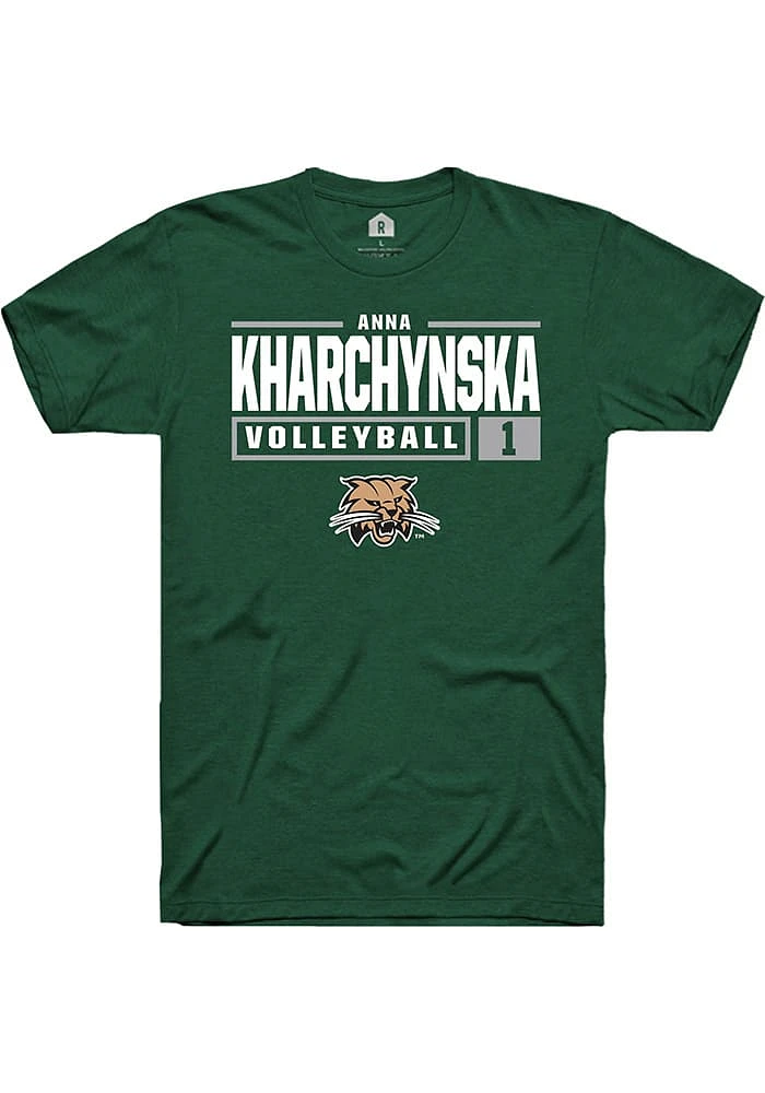 Anna Kharchynska Ohio Bobcats Rally NIL Stacked Box Short Sleeve T Shirt