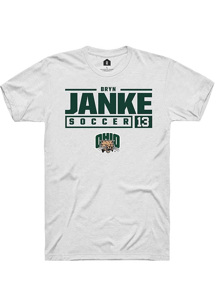 Bryn Janke Ohio Bobcats Rally NIL Stacked Box Short Sleeve T Shirt