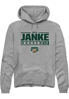 Bryn Janke  Rally Ohio Bobcats Mens Graphite NIL Stacked Box Long Sleeve Hoodie