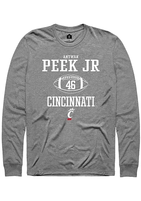 Antwan Peek Jr.  Cincinnati Bearcats Graphite Rally NIL Sport Icon Long Sleeve T Shirt