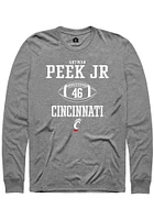 Antwan Peek Jr.  Cincinnati Bearcats Graphite Rally NIL Sport Icon Long Sleeve T Shirt