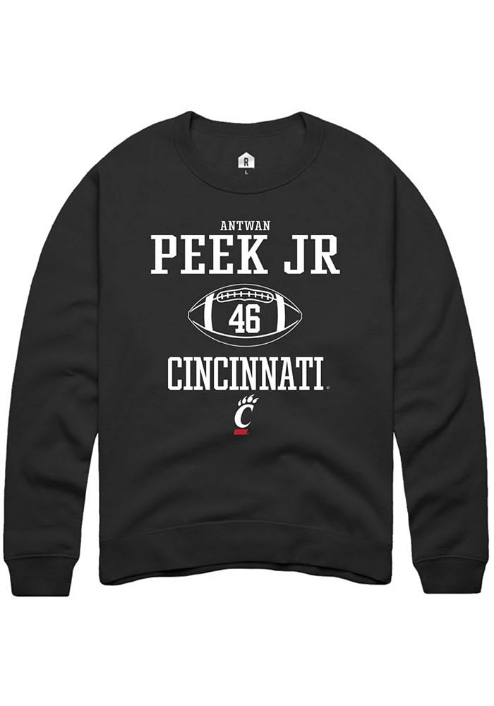 Antwan Peek Jr. Rally Cincinnati Bearcats Mens NIL Sport Icon Long Sleeve Crew Sweatshirt