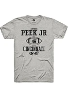 Antwan Peek Jr.  Cincinnati Bearcats Ash Rally NIL Sport Icon Short Sleeve T Shirt