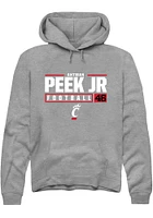 Antwan Peek Jr.  Rally Cincinnati Bearcats Mens Graphite NIL Stacked Box Long Sleeve Hoodie