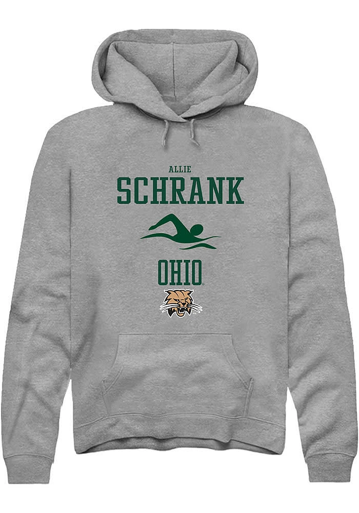 Allie Schrank Rally Ohio Bobcats Mens Graphite NIL Sport Icon Long Sleeve Hoodie