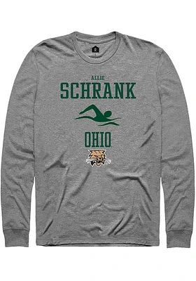 Allie Schrank  Ohio Bobcats Graphite Rally NIL Sport Icon Long Sleeve T Shirt