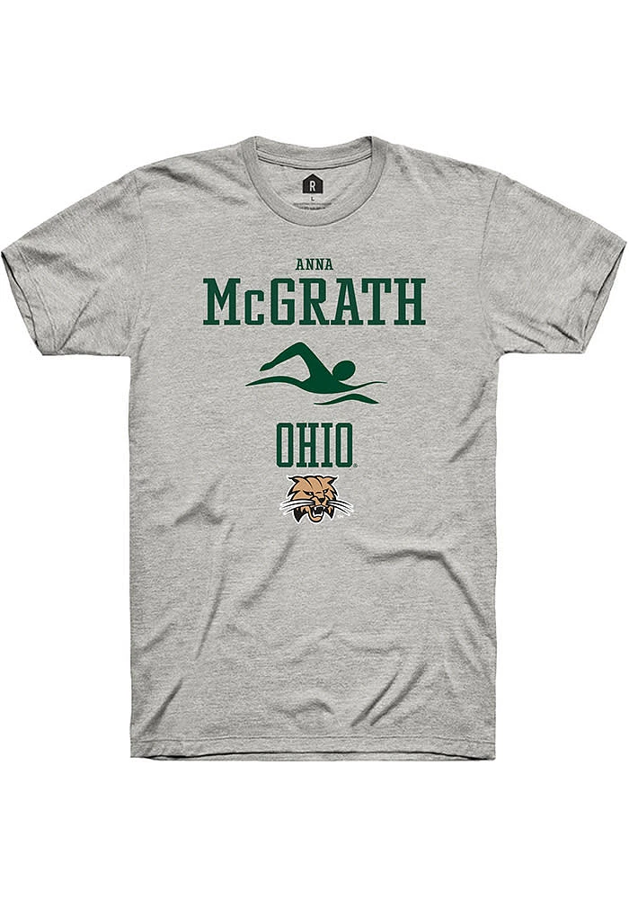 Anna McGrath Ohio Bobcats Ash Rally NIL Sport Icon Short Sleeve T Shirt