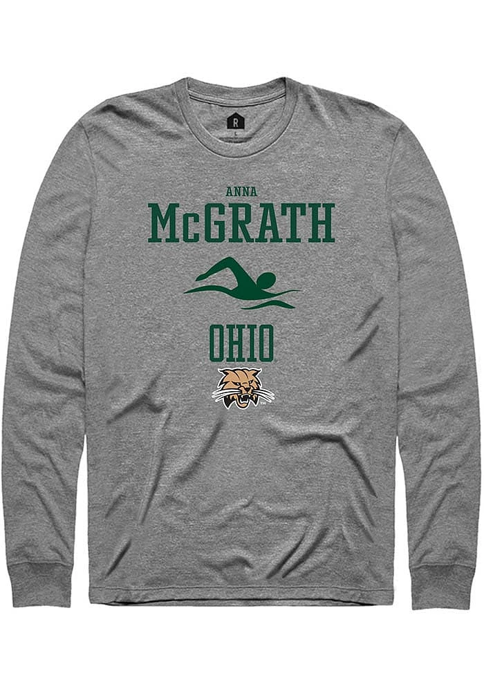 Anna McGrath  Ohio Bobcats Graphite Rally NIL Sport Icon Long Sleeve T Shirt