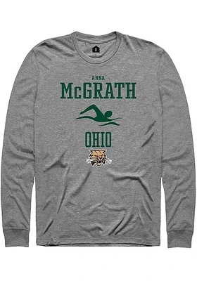 Anna McGrath  Ohio Bobcats Graphite Rally NIL Sport Icon Long Sleeve T Shirt