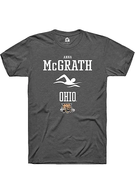 Anna McGrath  Ohio Bobcats Dark Grey Rally NIL Sport Icon Short Sleeve T Shirt