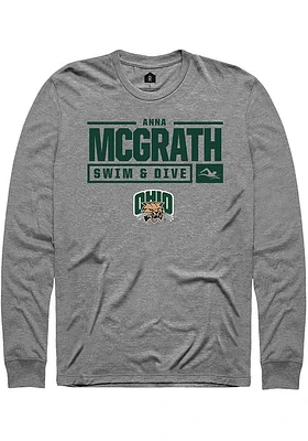 Anna McGrath  Ohio Bobcats Graphite Rally NIL Stacked Box Long Sleeve T Shirt