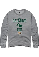 Ashley Sallows  Rally Ohio Bobcats Mens Graphite NIL Sport Icon Long Sleeve Crew Sweatshirt