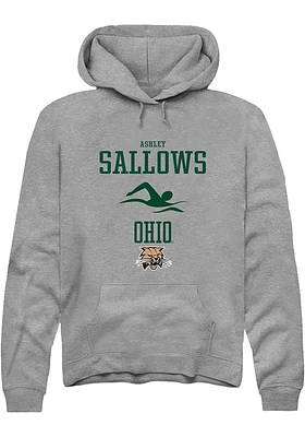 Ashley Sallows  Rally Ohio Bobcats Mens Graphite NIL Sport Icon Long Sleeve Hoodie