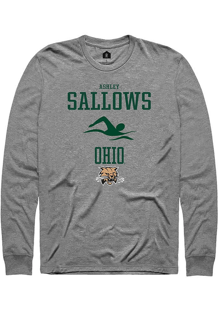 Ashley Sallows  Ohio Bobcats Graphite Rally NIL Sport Icon Long Sleeve T Shirt