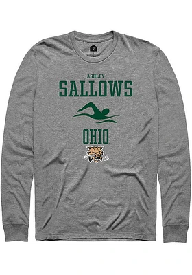 Ashley Sallows  Ohio Bobcats Graphite Rally NIL Sport Icon Long Sleeve T Shirt