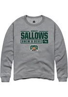 Ashley Sallows  Rally Ohio Bobcats Mens Graphite NIL Stacked Box Long Sleeve Crew Sweatshirt