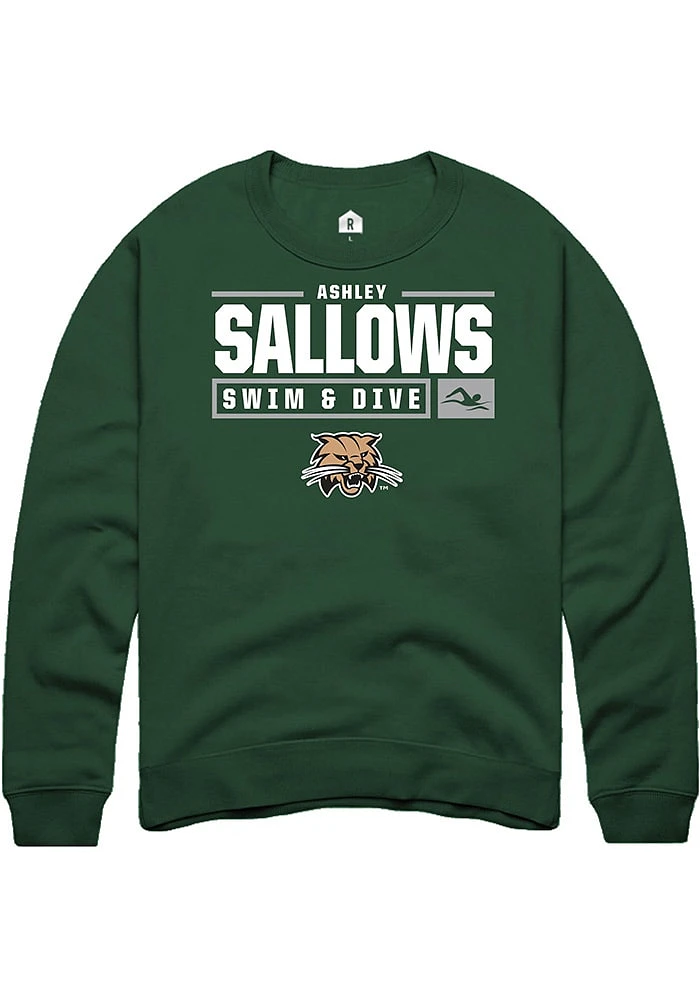 Ashley Sallows Rally Ohio Bobcats Mens NIL Stacked Box Long Sleeve Crew Sweatshirt