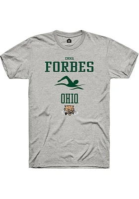 Emma Forbes  Ohio Bobcats Ash Rally NIL Sport Icon Short Sleeve T Shirt