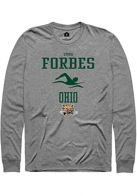 Emma Forbes  Ohio Bobcats Graphite Rally NIL Sport Icon Long Sleeve T Shirt