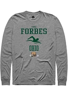 Emma Forbes  Ohio Bobcats Graphite Rally NIL Sport Icon Long Sleeve T Shirt