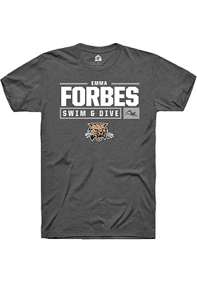 Emma Forbes  Ohio Bobcats Dark Grey Rally NIL Stacked Box Short Sleeve T Shirt