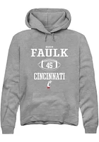 Barak Faulk  Rally Cincinnati Bearcats Mens Graphite NIL Sport Icon Long Sleeve Hoodie