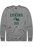 Emma Lykins  Ohio Bobcats Graphite Rally NIL Sport Icon Long Sleeve T Shirt