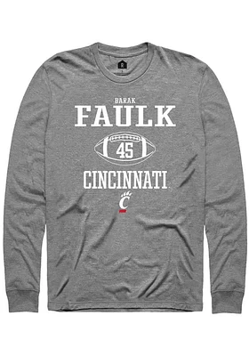 Barak Faulk  Cincinnati Bearcats Graphite Rally NIL Sport Icon Long Sleeve T Shirt